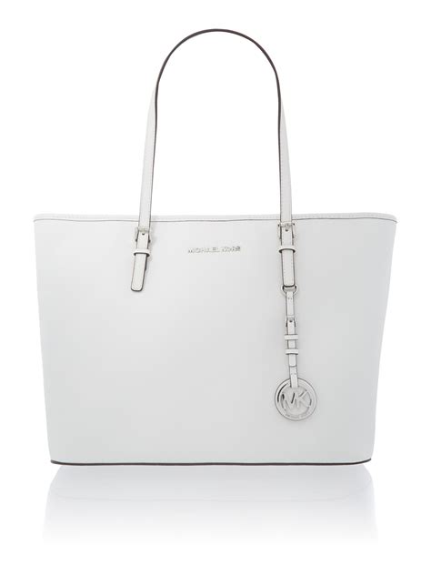 Michael Kors white tote bag